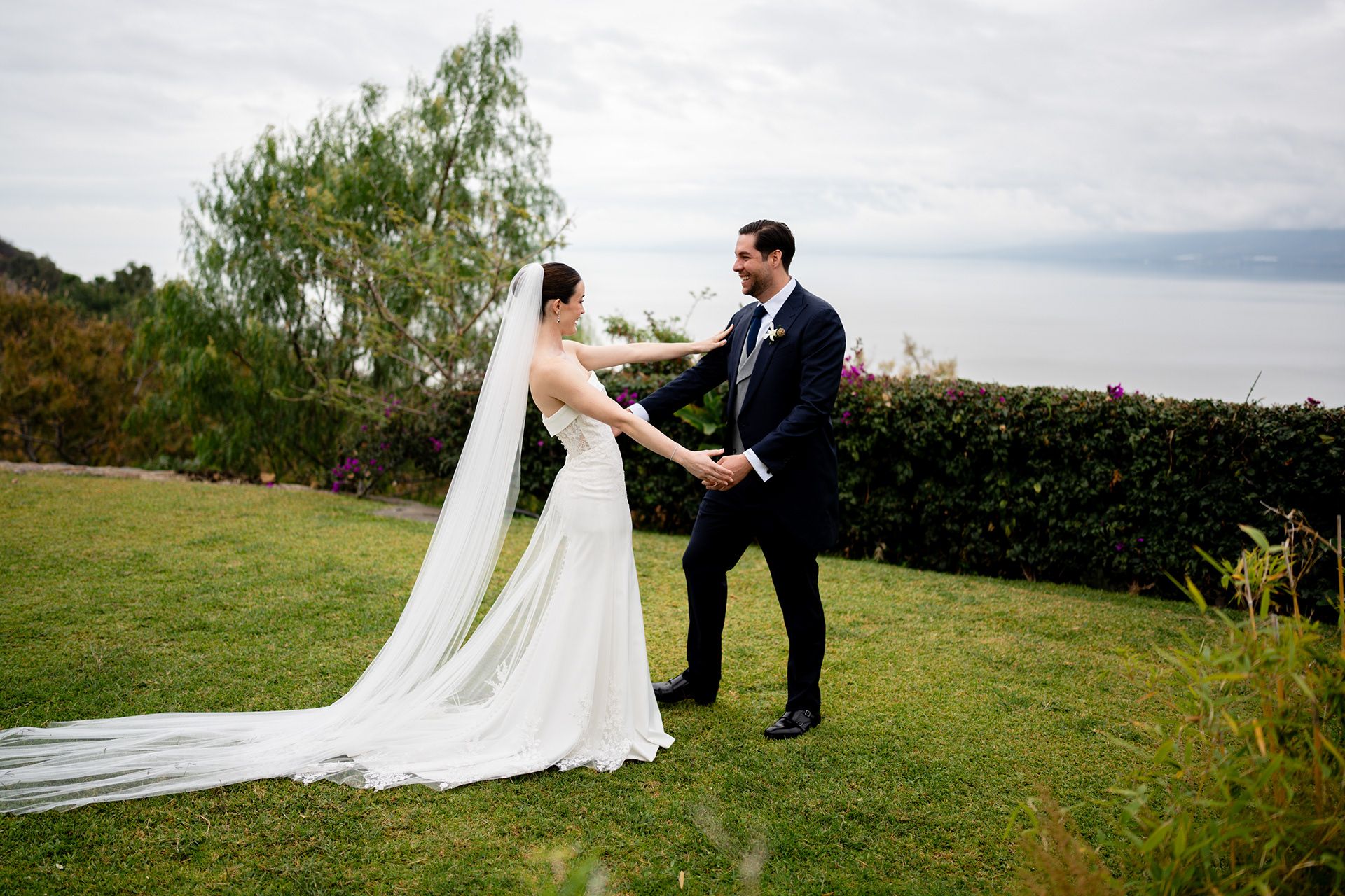 Overcast sky over Lake Chapala before a wedding ceremony, Jalisco